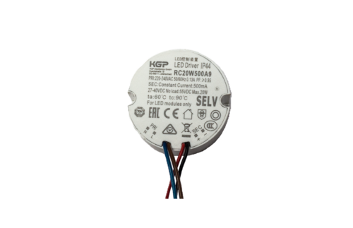 KGP RC 20W 500mA 27-40V IP44  D51 H21mm круглый блок питания